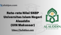 Rata-rata Nilai SNBP Universitas Islam Negeri Alauddin (UIN Makassar)