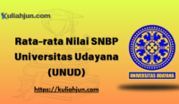 Rata-rata Nilai SNBP Universitas Udayana (UNUD)